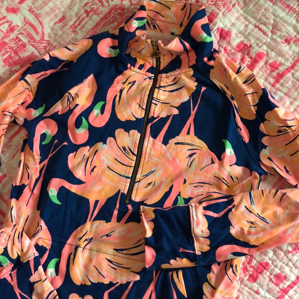 Lilly Pulitzer XS Popover Gimme Some Leg flamingo